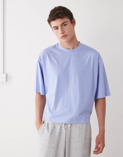 COLLUSION - T-shirt coupe carrée - Bleu clair - view 1