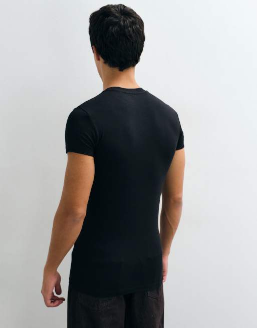 COLLUSION t-shirt coupe courte imprimé en noir, 3 de 9