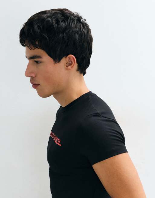 COLLUSION t-shirt coupe courte imprimé en noir, 5 de 9