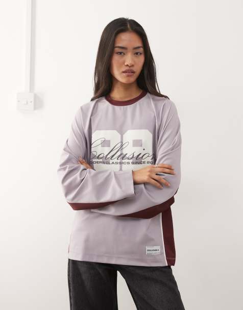 COLLUSION - T-shirt da calcio a maniche lunghe con stampa di numero - view 1