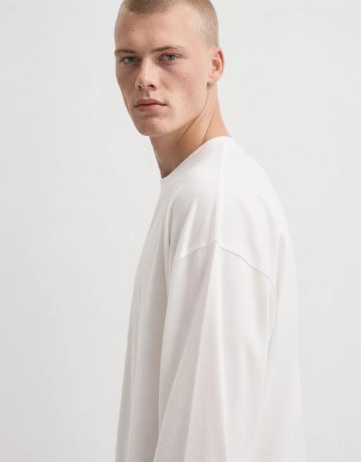 COLLUSION T-shirt da skate oversize a maniche lunghe bianca, 9 di 10