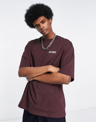 COLLUSION t-shirt in brown - ASOS Price Checker