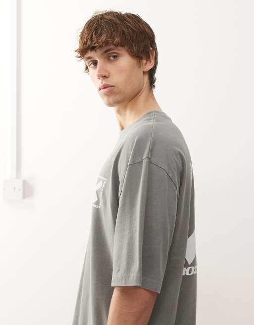 COLLUSION – T-Shirt in Grau mit Logo, 4 von 5