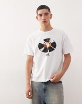 COLLUSION - Smal T-shirt met grafische print in zwart