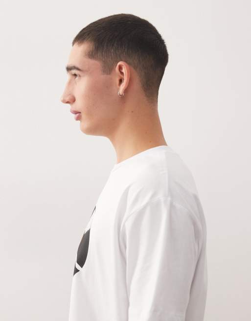 COLLUSION - T-shirt met grafische print in grijs