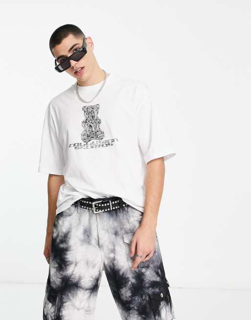 COLLUSION - T-shirt met korte mouwen en gummy bear in wit
