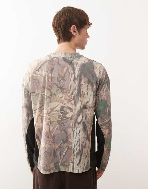 COLLUSION - T-shirt met lange mouwen en paneel met camouflageprint in multi, 3 van 5