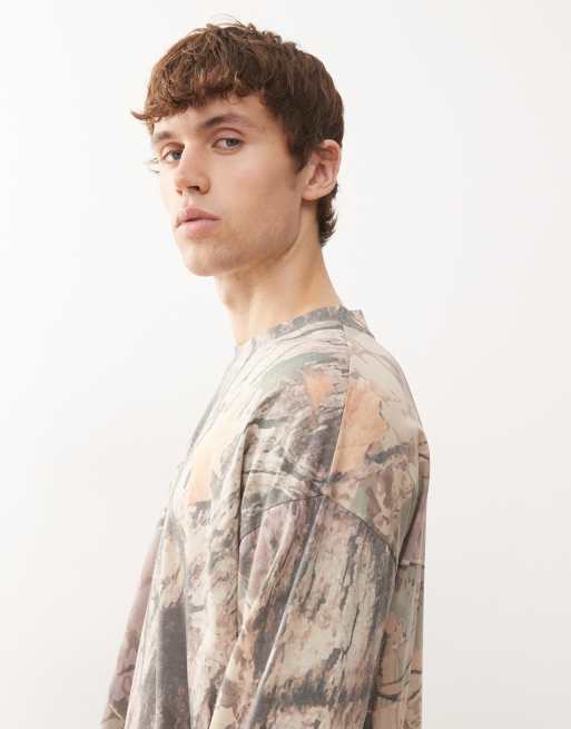 COLLUSION - T-shirt met lange mouwen en paneel met camouflageprint in multi, 4 van 5