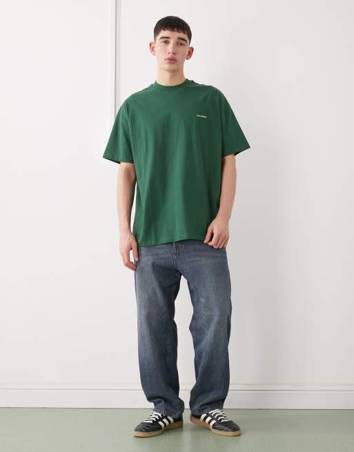 COLLUSION - T-shirt met logo in groen, 2 van 5