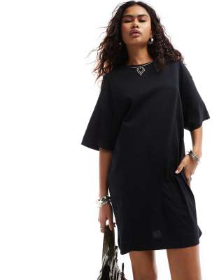 COLLUSION t-shirt mini dress in black | ASOS