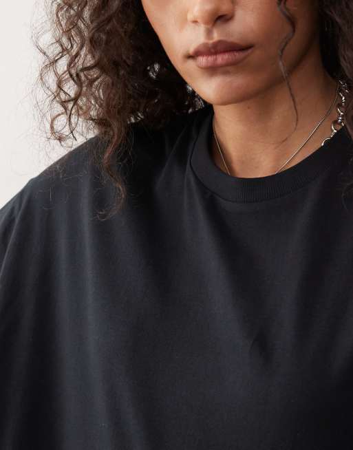 COLLUSION t-shirt mini dress in black