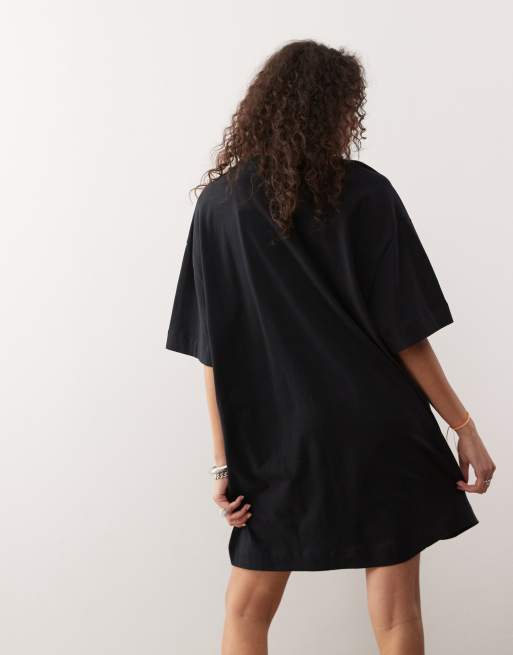 COLLUSION t-shirt mini dress in black