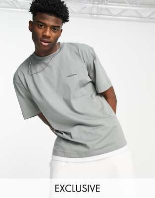 COLLUSION - T-shirt oversize à effet de superposition - Anthracite | ASOS