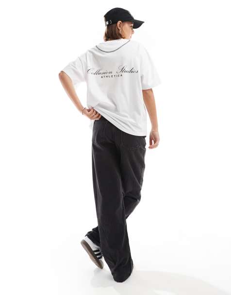 COLLUSION - T-shirt oversize avec logo Collusion Studios - Blanc - view 1