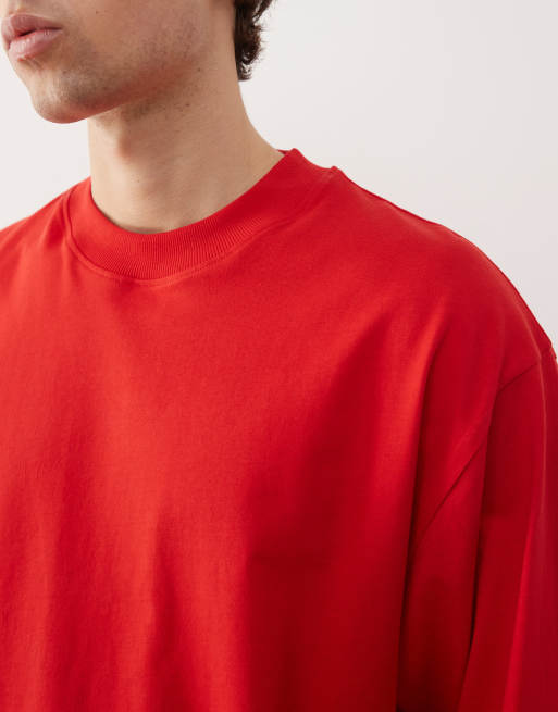 COLLUSION - T-shirt oversize coupe carrée - Rouge, 5 de 5