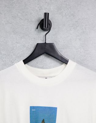 T-shirts et débardeurs COLLUSION - T-shirt oversize en piqué à imprimé photographique - Écru