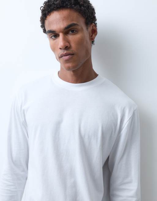 COLLUSION t-shirt oversize unisexe à manches longues blanc, 3 de 5