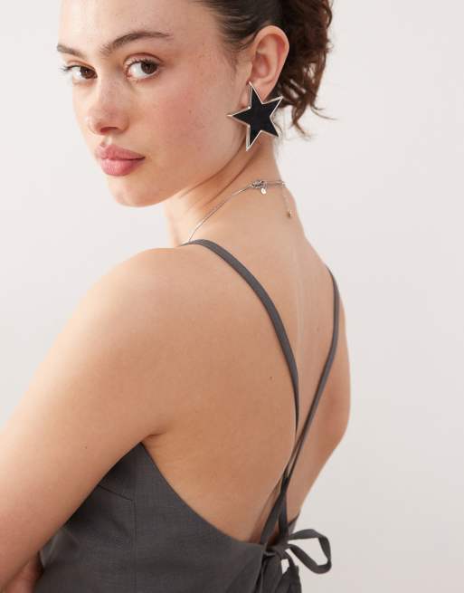 COLLUSION tailored cami top in gray - part of a set