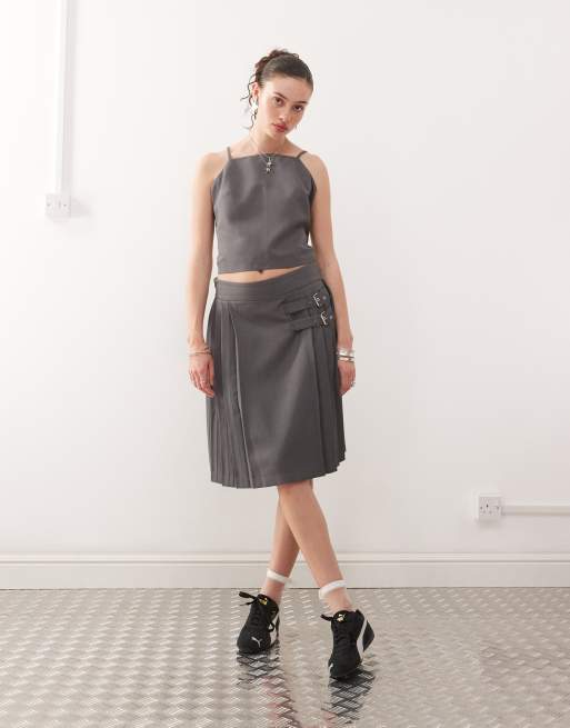 COLLUSION tailored cami top in gray - part of a set