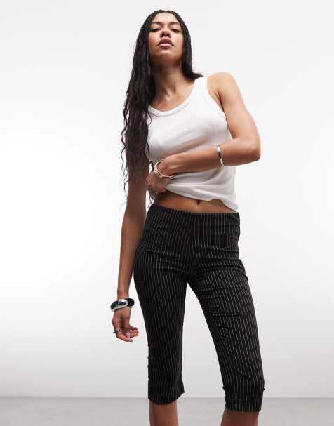 COLLUSION tailored capri leggings in pinstripe - view 1