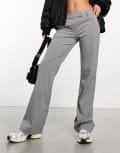 [Collusion] COLLUSION tailored kick flare pants in grey 18 GREY