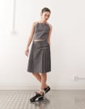 [Collusion] COLLUSION tailored midi kilt in grey (part of a set) 12 GREY