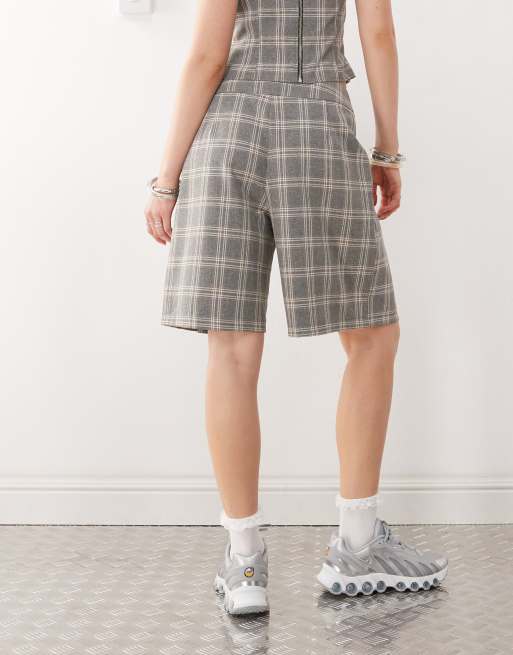 COLLUSION tailored plaid culottes in multi - part of a set, 2 of 5