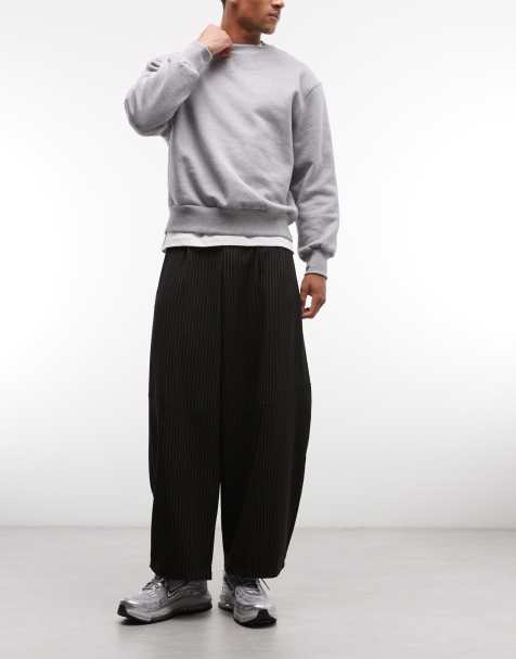 COLLUSION tailored pull on balloon trouser in pinstripe - view 1