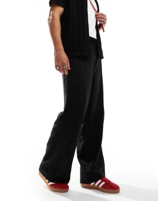 COLLUSION tailored pull on trackies in black (part of a set)