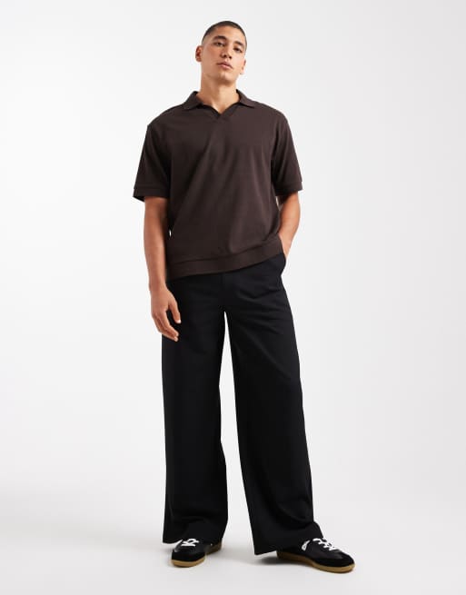 COLLUSION tailored relaxed trousers in black