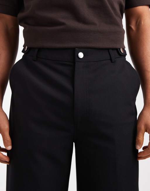 COLLUSION tailored relaxed trousers in black