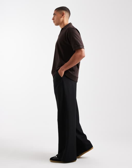 COLLUSION tailored relaxed trousers in black