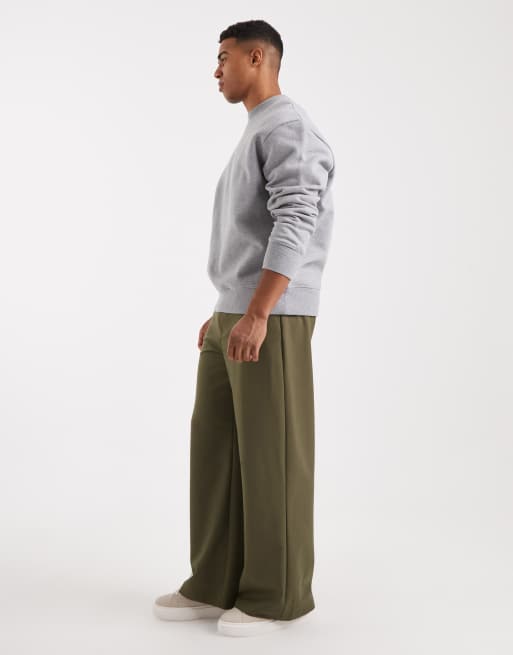COLLUSION tailored relaxed trousers in khaki