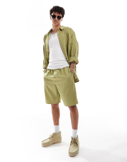 COLLUSION tailored shorts in check (part of a set)