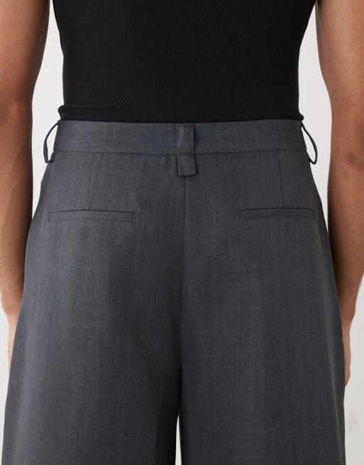 COLLUSION tailored wide leg pants in gray, 4 of 5