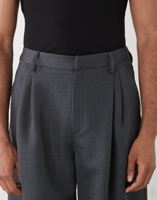 COLLUSION tailored wide leg pants in gray | ASOS