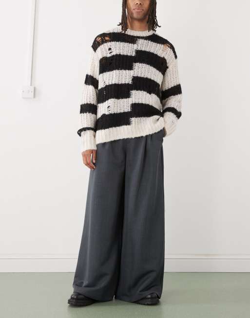 COLLUSION tailored wide leg pants in grey, 2 of 5