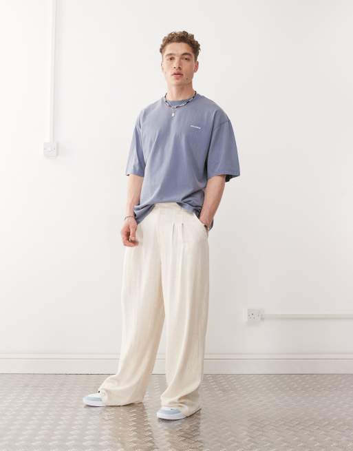 COLLUSION tailored woven trouser in stone - STONE