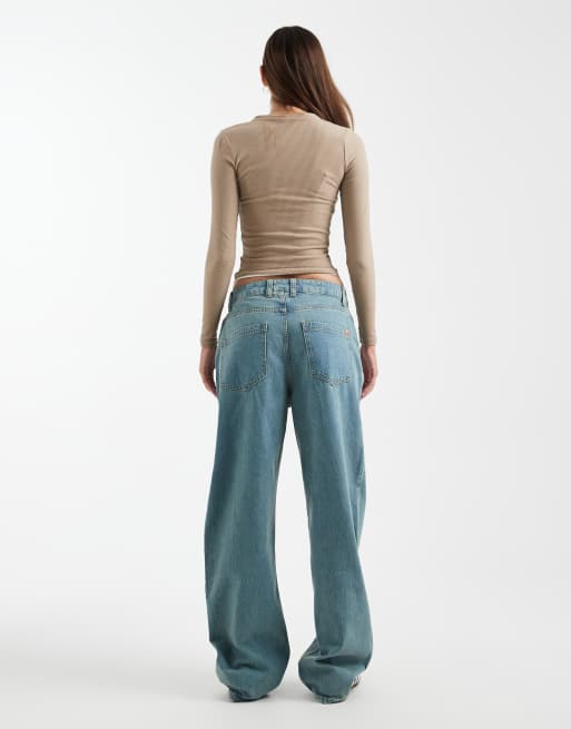 Collusion Tall antifit jeans in dirty mid blue, 2 of 5