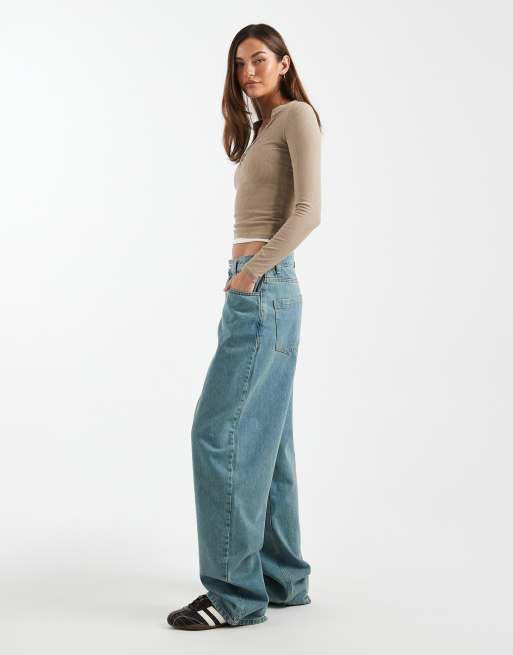 Collusion Tall antifit jeans in dirty mid blue, 3 of 5
