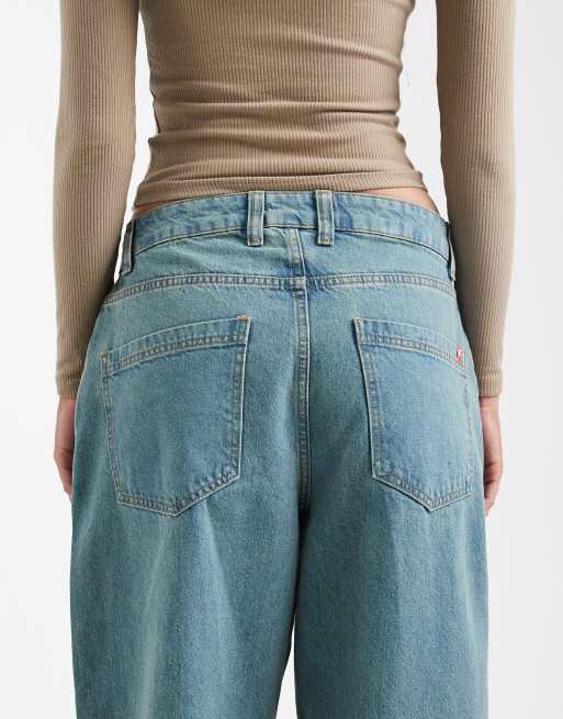 Collusion Tall antifit jeans in dirty mid blue, 5 of 5