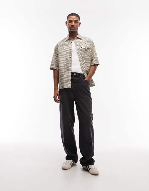 COLLUSION Tall - Antifit jeans in zwart met wassing - view 1