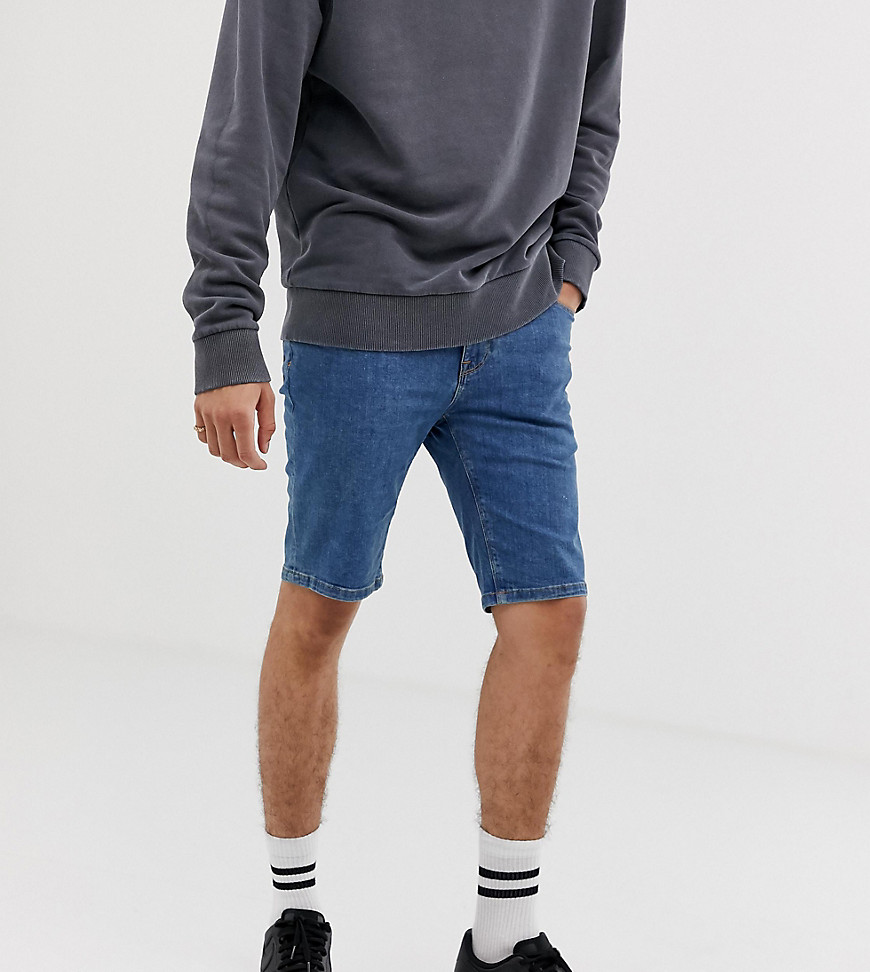 COLLUSION - Tall - Skinny shorts in blauw