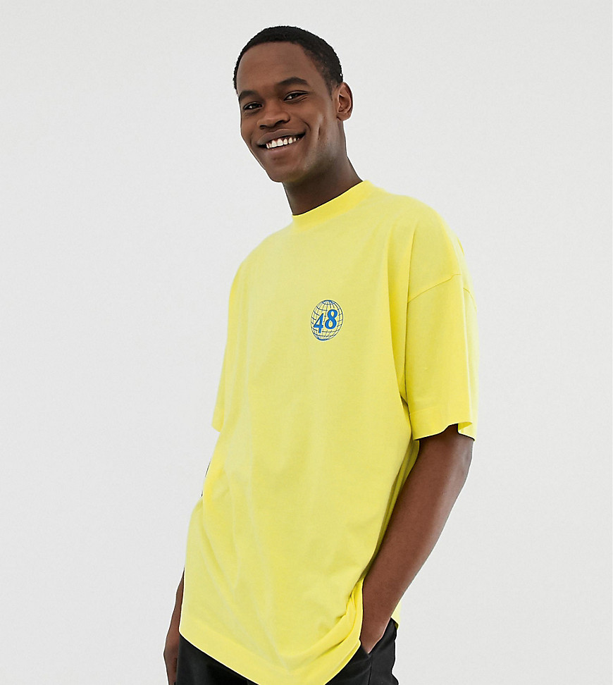 COLLUSION Tall - T-shirt gialla stampata-Giallo