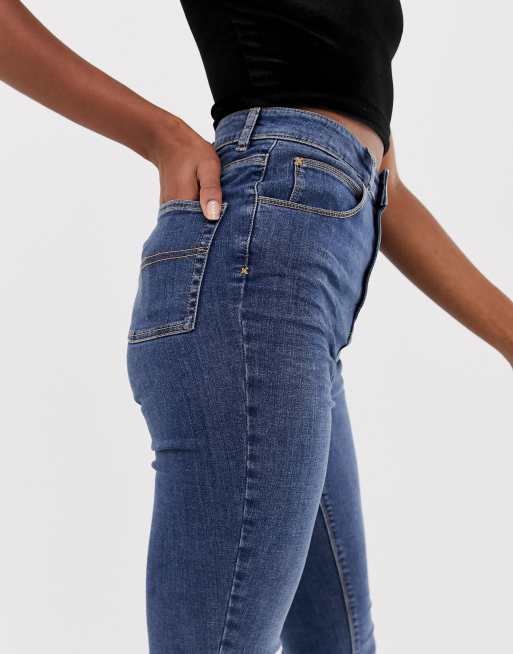 COLLUSION Tall - x001 - Jeans skinny blu medio slavato, 3 di 4