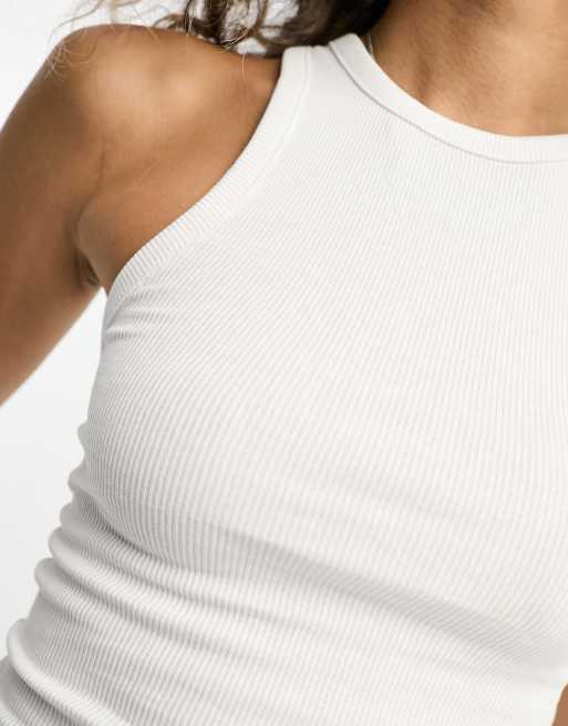 COLLUSION tank top in white, 3 of 4