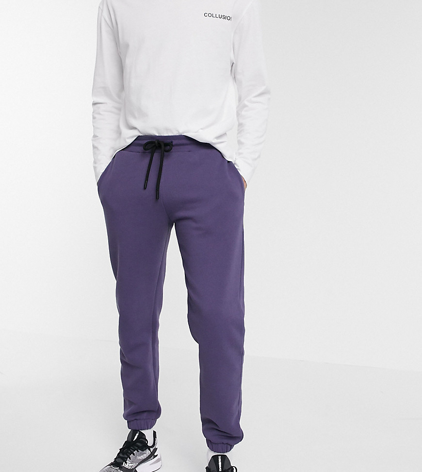 COLLUSION tapered joggers in purple