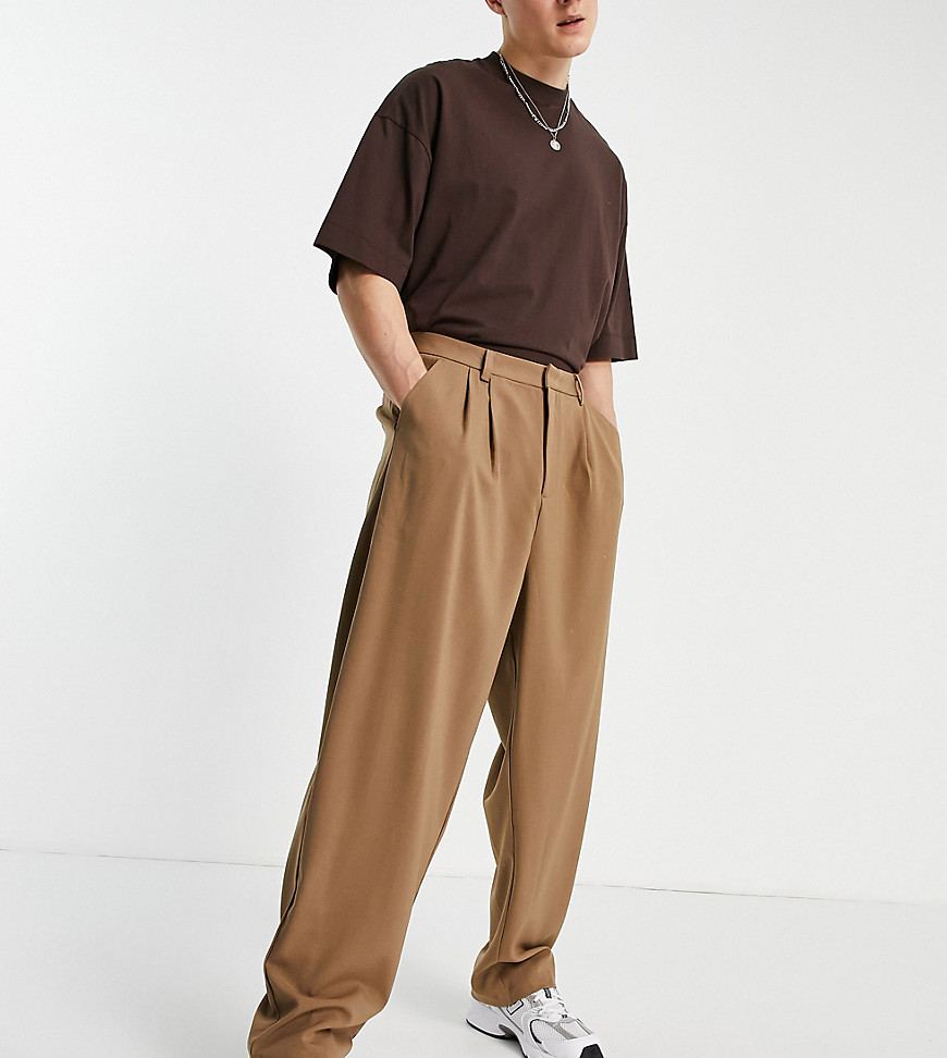 COLLUSION tapered pant in brown