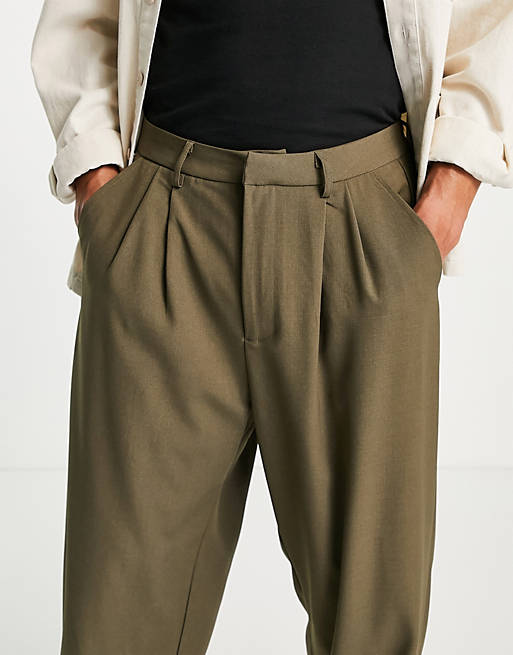Trousers & Chinos COLLUSION tapered trouser in khaki 