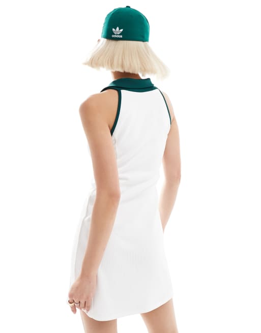 COLLUSION tennis polo  mini dress with contrast in cream, 4 of 4